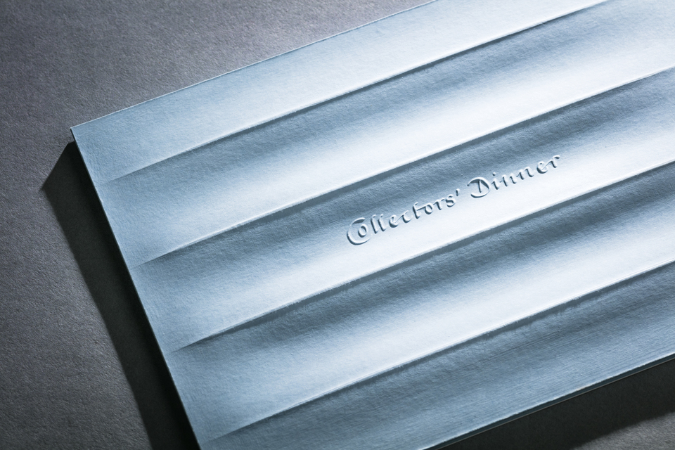 Sothebys Collectors Dinner Blind Embossed Invitation I Downey